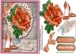 Lovely Tan Rose and Shoes