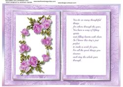 Incert , with Verse in Pale Lilac