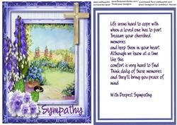 Sympathy, Topper with Verse