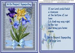 Sympathy ,topper with Verse