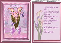 Sympathy, Topper with Verse
