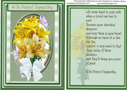 Sympathy, Topper with Verse