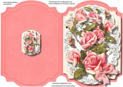 Print, Cut, and Fold Beautiful Pink Roses