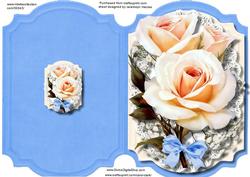Print, Cut, and Fold Beautiful Cream Roses