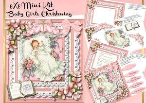 8x8 Mini Kit Baby Girl's Christening or Baptism