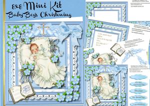8x8 Mini Kit Baby Boy's Christening or Baptism 