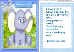 Lovely Cute Blue Elephant