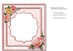 Incert Pink with Roses