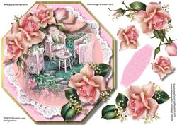 Lovely Octagonal Card with Downton Roses
