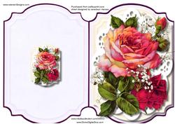 Print, Cut, and Fold, Beautiful Roses, and Baby's Breath 