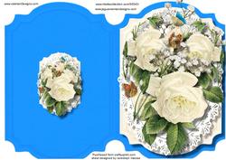 Print, Cut, and Foid , Beautiful White Roses