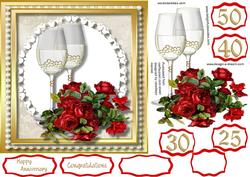 Beautiful Anniversary Wishes with Red Roses