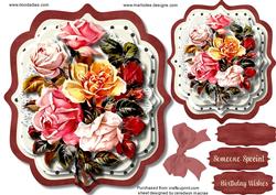 Beautiful Wine Bracket with Mixed Roses