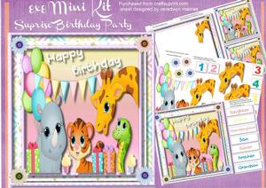 8x8 Mini Kit Suprise Birthday Party Ages 1/6
