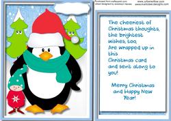 Topper and Verse Cute Penguin and Helper