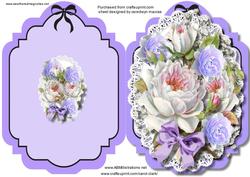 Print, Cut,and Fold Lovely Lilac and White Roses