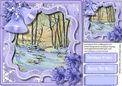 Lovely Christmas Scene with Lilac Poinsettias
