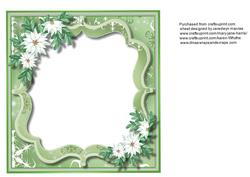 Incert Green Bracket with White Poinsettias