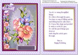 Topper with Verse and Roses 