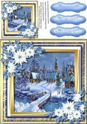 Beautiful Christmas Village in the Snow