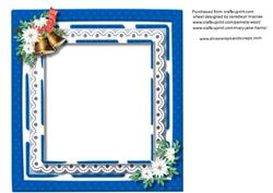 Incert Blue with White Poisettias 