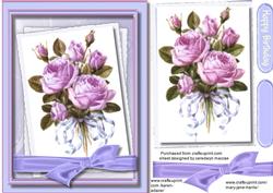 Lovely Lilac Roses with Ribbon Bow