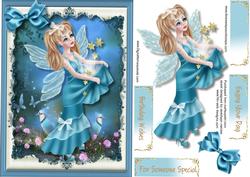 Beautiful Aqua Starseed Fairy