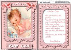 Baby Girl with Verse a Mother's Prayer