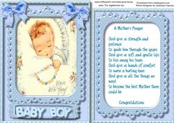 Baby Boy with Verse , a Mother's Prayer