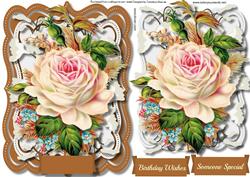 Lovely Roses Topper in a Ornate Frame