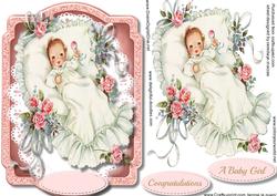 Topper or Easel Baby Greeting