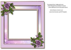 Incert with Lilac Roses