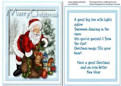 A Lovely Santa Topper with Verse 