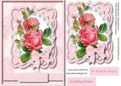 Lovely Roses in a Ornate Bracket Frame