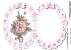 Incert Scalloped Pink Floral .