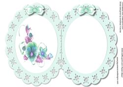 Incert Sxcalloped Green Floral