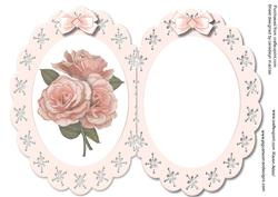 Incert Scalloped Peach Floral