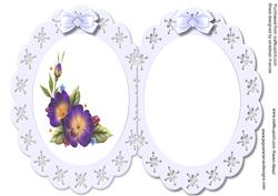 Incert Scalloped Lilac Floral