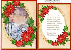 Lovely Bridge in Winter with Verse