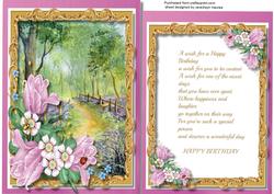 Tulips in Bluebell Woods with Verse