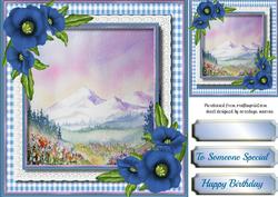 Beautiful Blue Poppies and Alpine Meadows