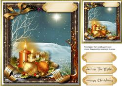 Beautiful Candles in the Winter Snow