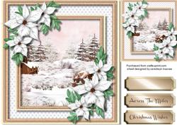Beautiful Snowscene and White Poinsettias