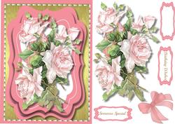 Lovely French Roses in a Bracket Frame