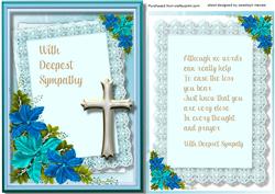 Beautiful Floral Sympathy 3, with Verse