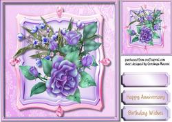 Beautiful Lilac Roses and Blossom