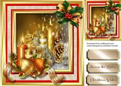 Gold Candles, Baubles, and Holly