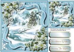 Beautiful White Christmas at the River,
