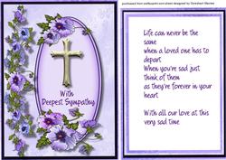 Deepest Sympathy with Verses ( Lilac )