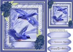 Beautiful Bluebirds High in the Sky